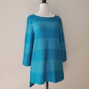 St. John Wool Blend 3/4 Sleeve Knit Top